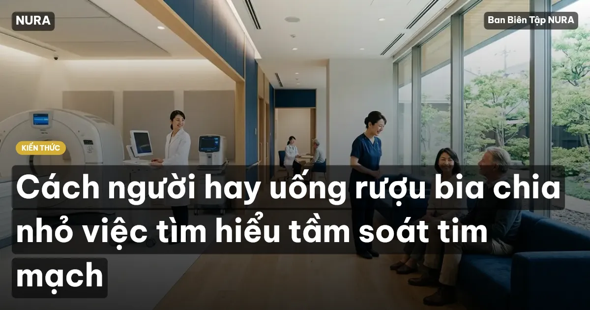 Cách người hay uống rượu bia chia nhỏ việc tìm hiểu tầm soát tim mạch