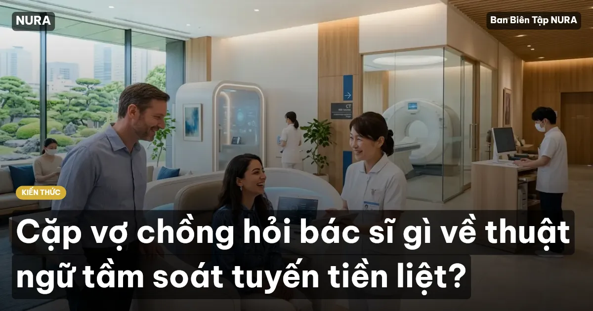 Cặp vợ chồng hỏi bác sĩ gì về thuật ngữ tầm soát tuyến tiền liệt?