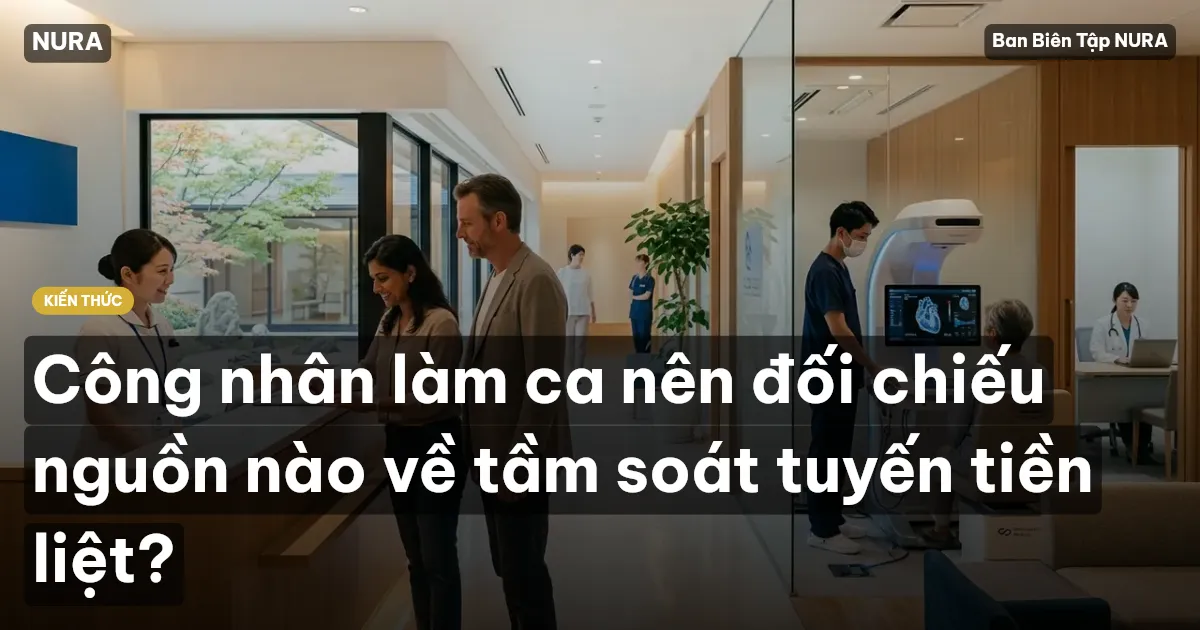 Công nhân làm ca nên đối chiếu nguồn nào về tầm soát tuyến tiền liệt?