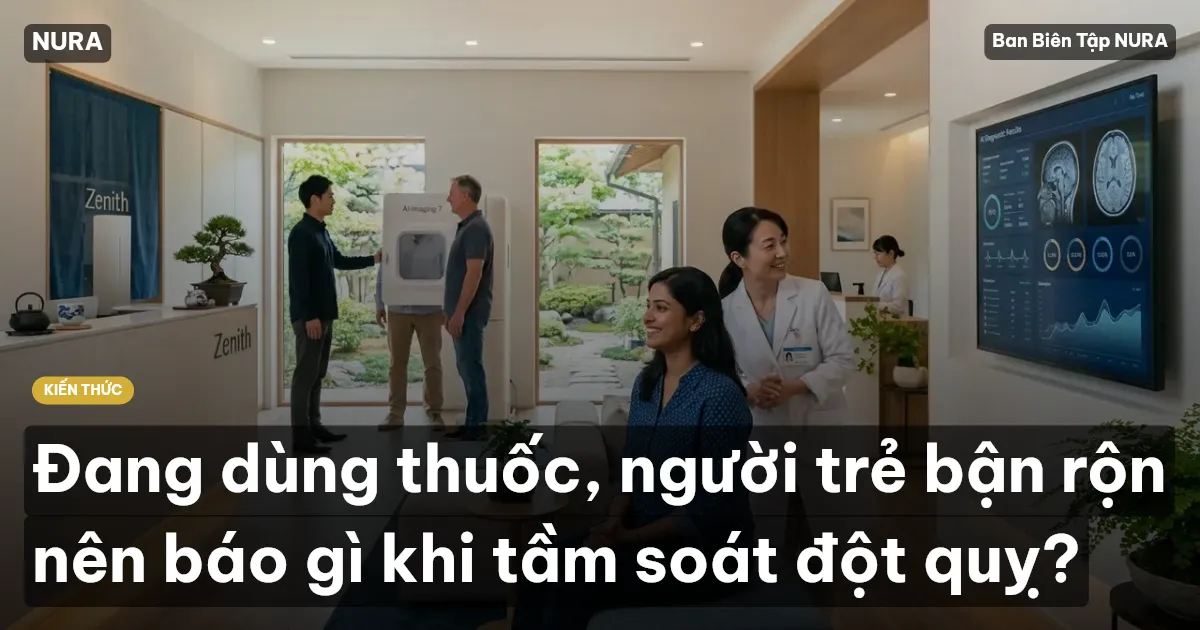 Đang dùng thuốc, người trẻ bận rộn nên báo gì khi tầm soát đột quỵ?