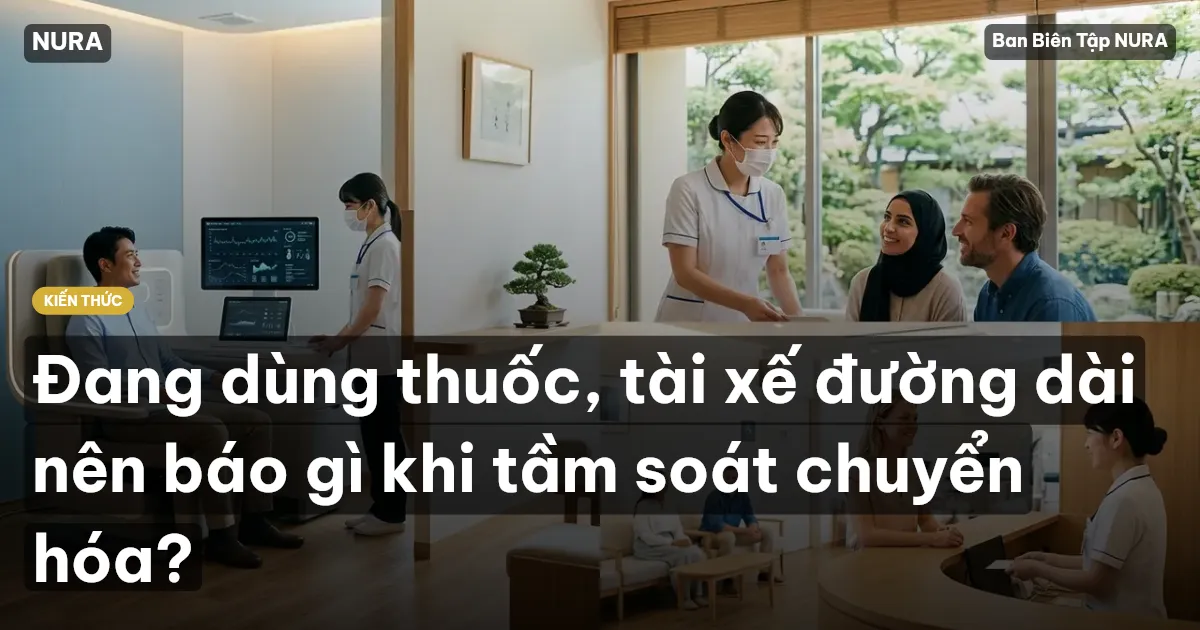 Đang dùng thuốc, tài xế đường dài nên báo gì khi tầm soát chuyển hóa?