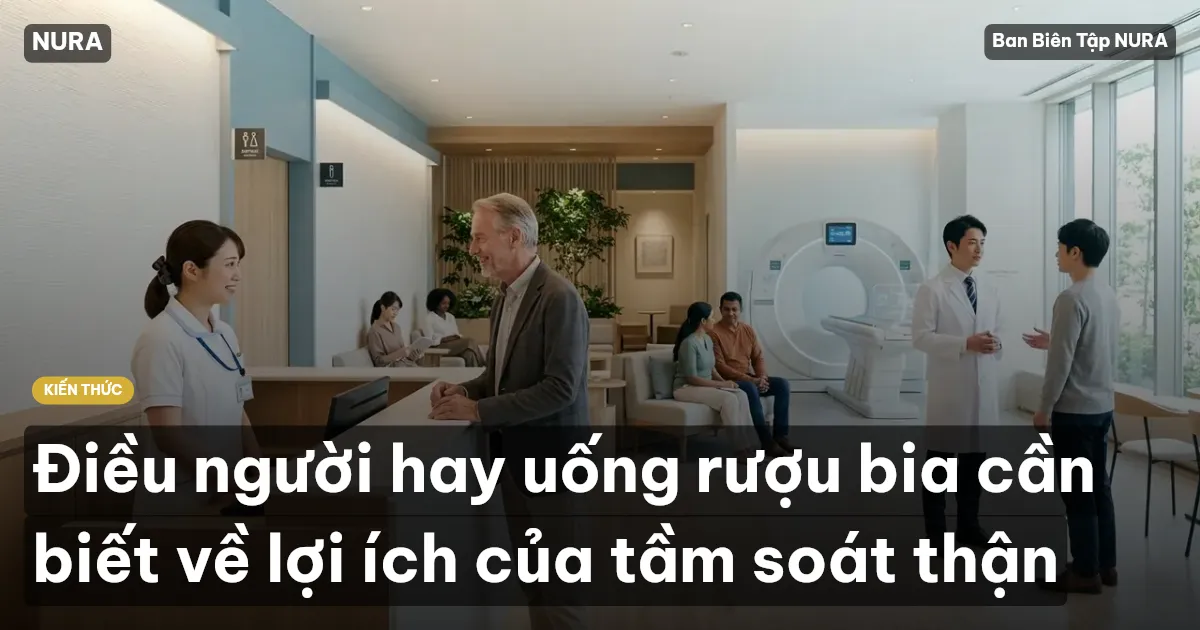 Điều người hay uống rượu bia cần biết về lợi ích của tầm soát thận