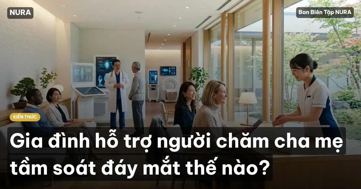 Gia đình hỗ trợ người chăm cha mẹ tầm soát đáy mắt thế nào?