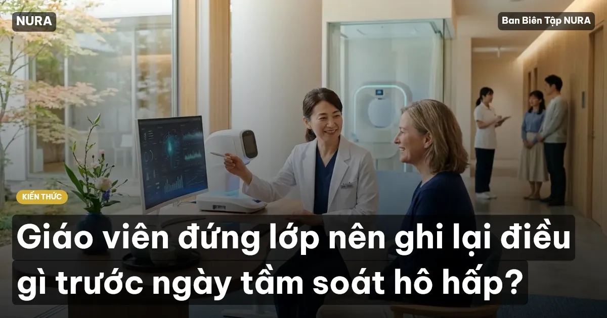 Giáo viên đứng lớp nên ghi lại điều gì trước ngày tầm soát hô hấp?