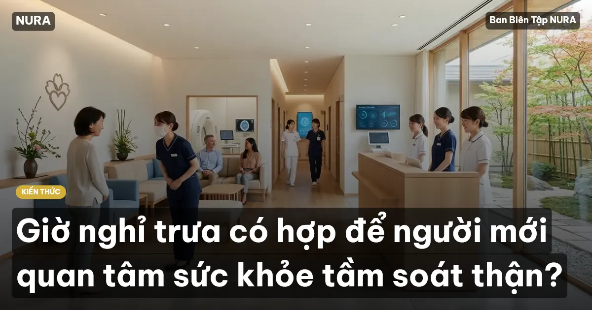 Giờ nghỉ trưa có hợp để người mới quan tâm sức khỏe tầm soát thận?