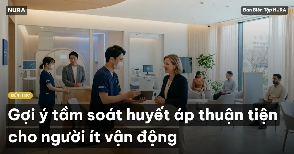 Gợi ý tầm soát huyết áp thuận tiện cho người ít vận động
