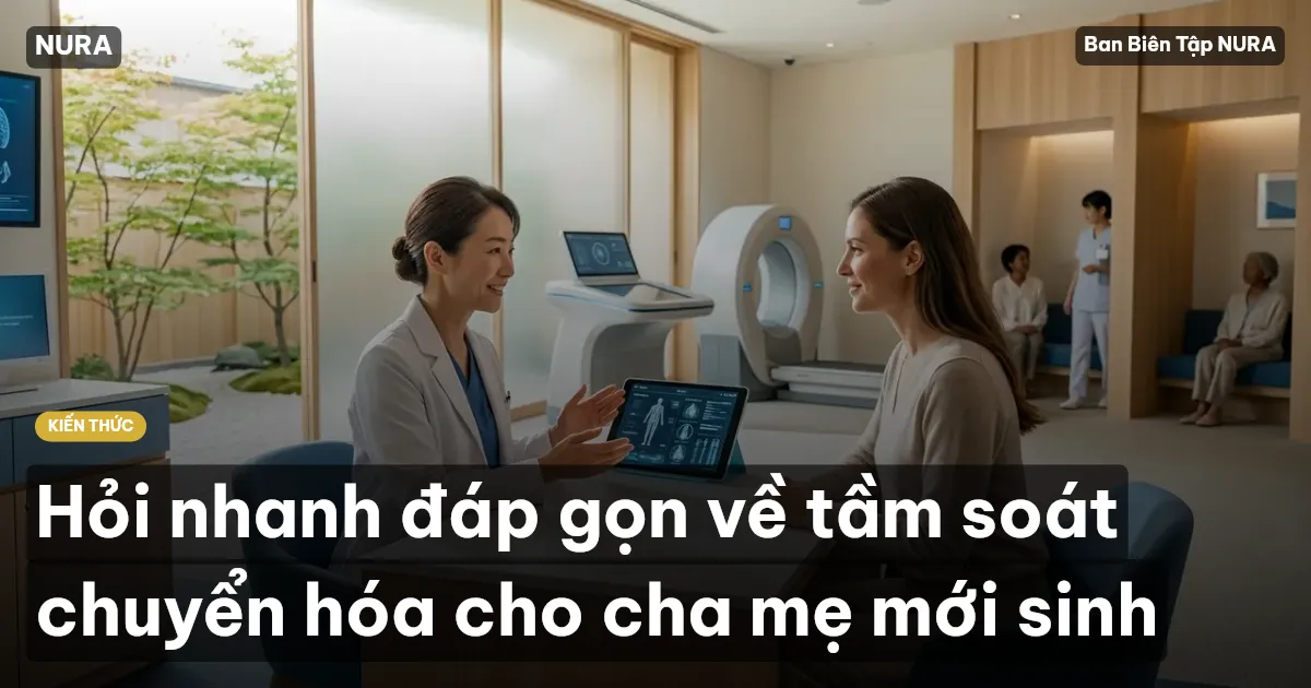 Hỏi nhanh đáp gọn về tầm soát chuyển hóa cho cha mẹ mới sinh