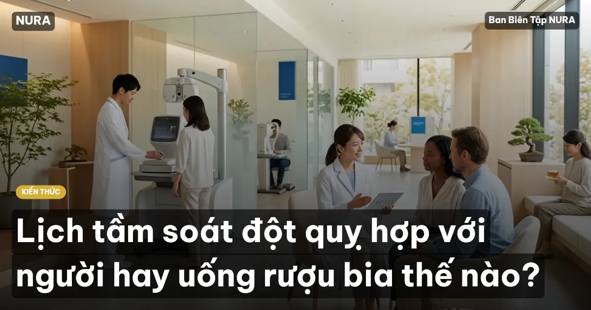 Lịch tầm soát đột quỵ hợp với người hay uống rượu bia thế nào?