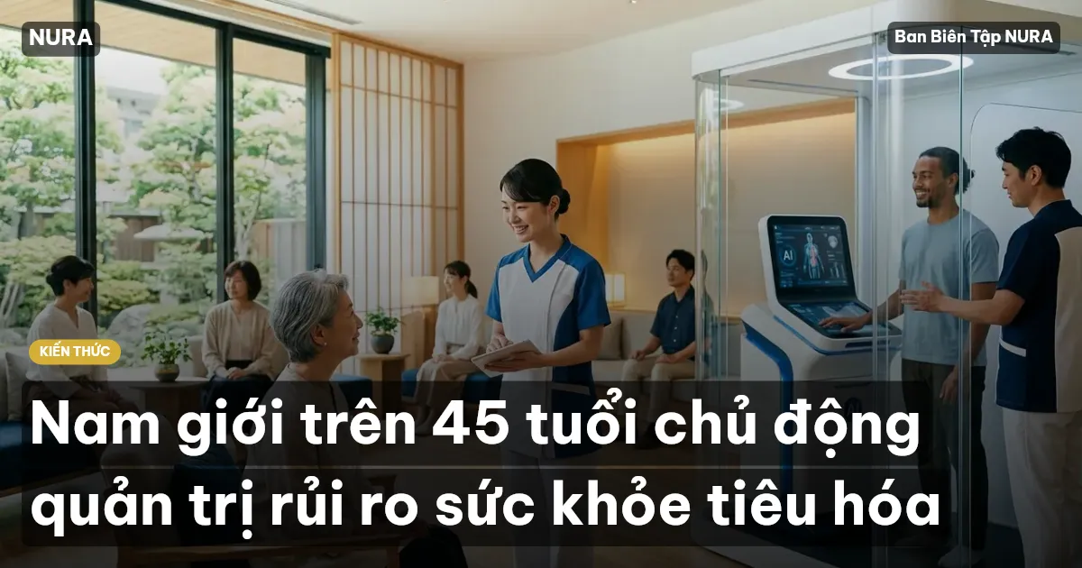 Nam giới trên 45 tuổi chủ động quản trị rủi ro sức khỏe tiêu hóa