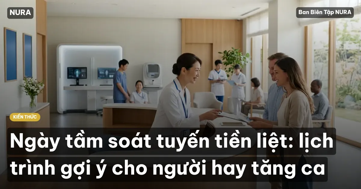 Ngày tầm soát tuyến tiền liệt: lịch trình gợi ý cho người hay tăng ca