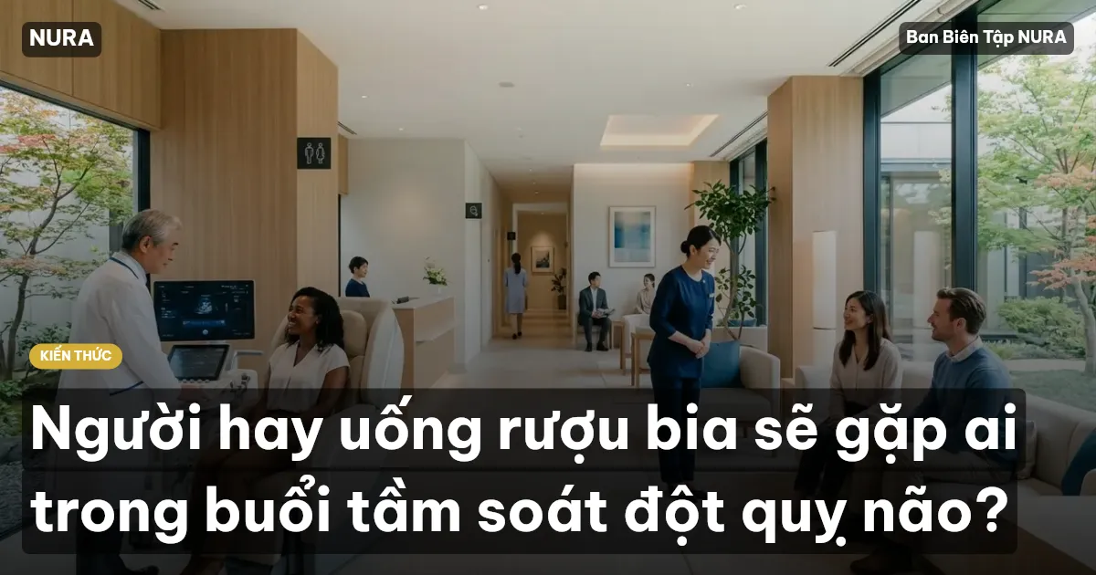 Người hay uống rượu bia sẽ gặp ai trong buổi tầm soát đột quỵ não?