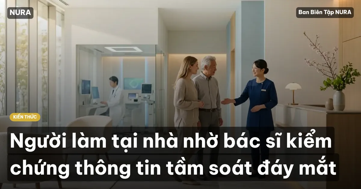 Người làm tại nhà nhờ bác sĩ kiểm chứng thông tin tầm soát đáy mắt