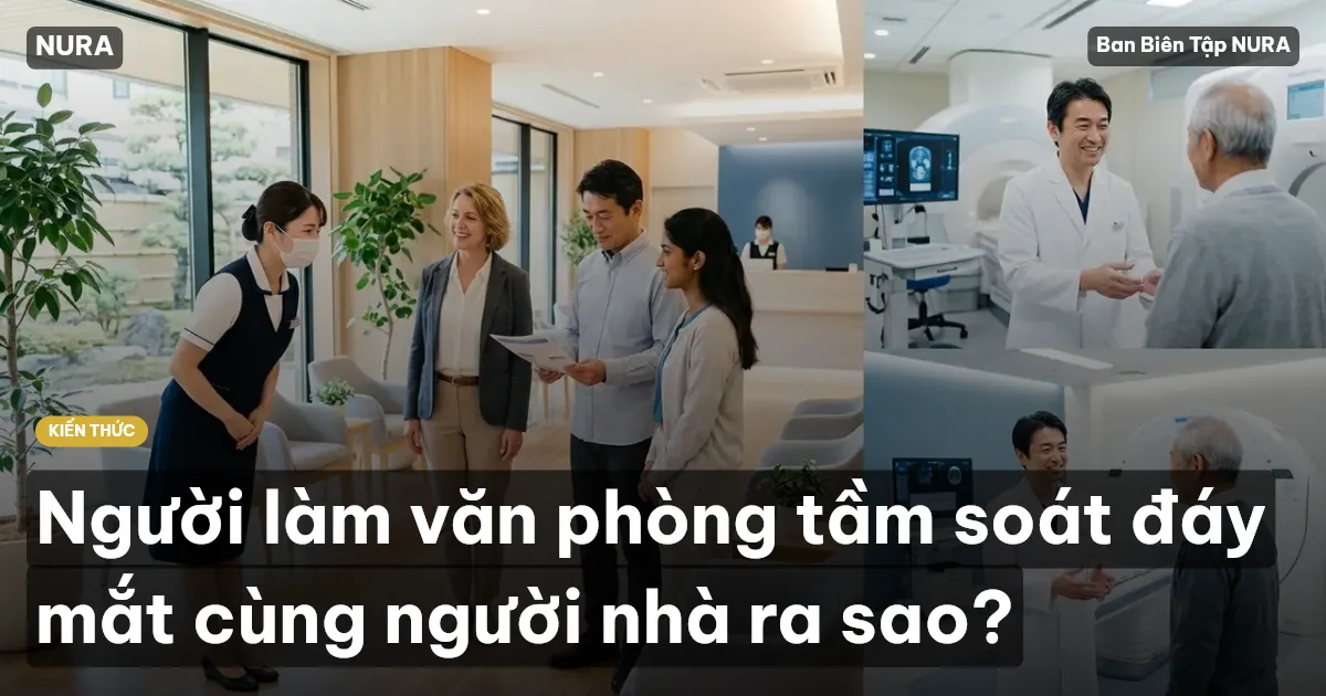 Người làm văn phòng tầm soát đáy mắt cùng người nhà ra sao?