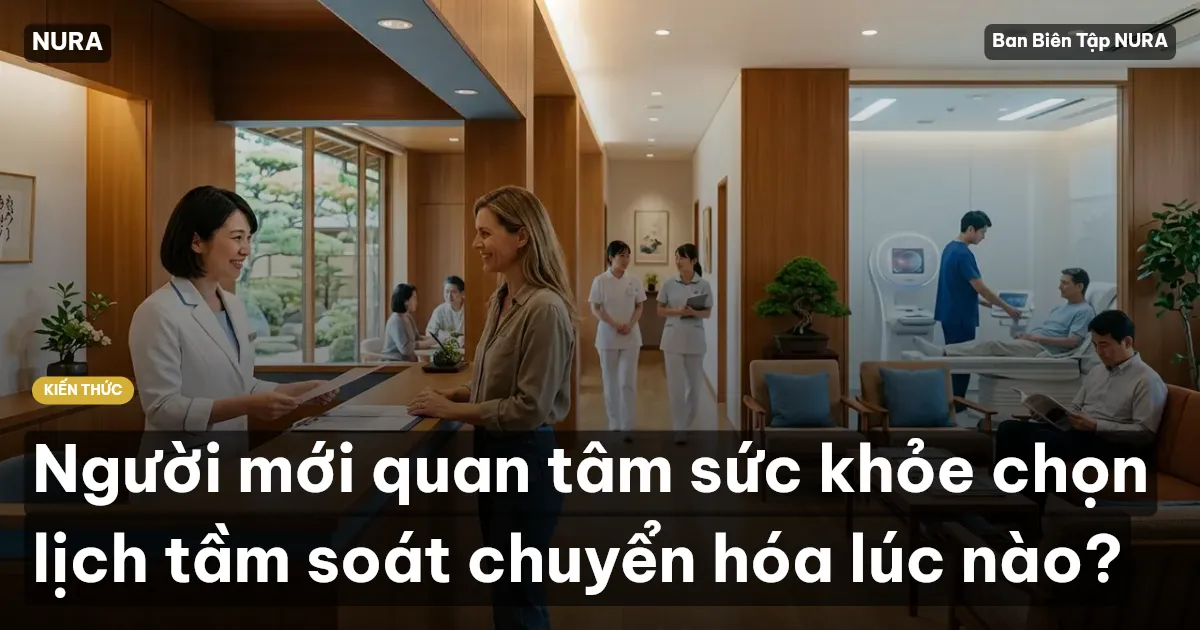 Người mới quan tâm sức khỏe chọn lịch tầm soát chuyển hóa lúc nào?