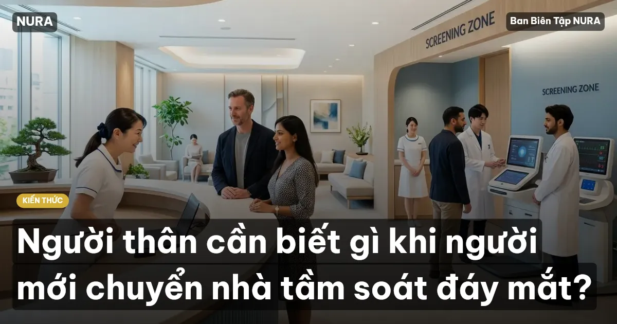 Người thân cần biết gì khi người mới chuyển nhà tầm soát đáy mắt?