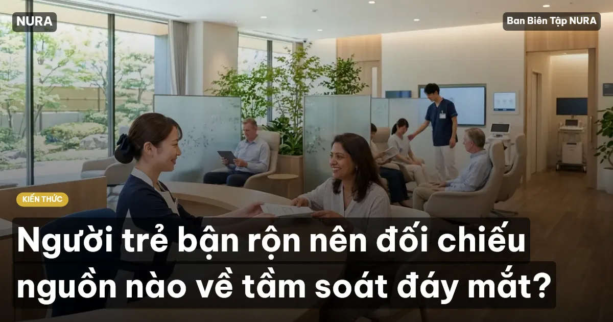 Người trẻ bận rộn nên đối chiếu nguồn nào về tầm soát đáy mắt?