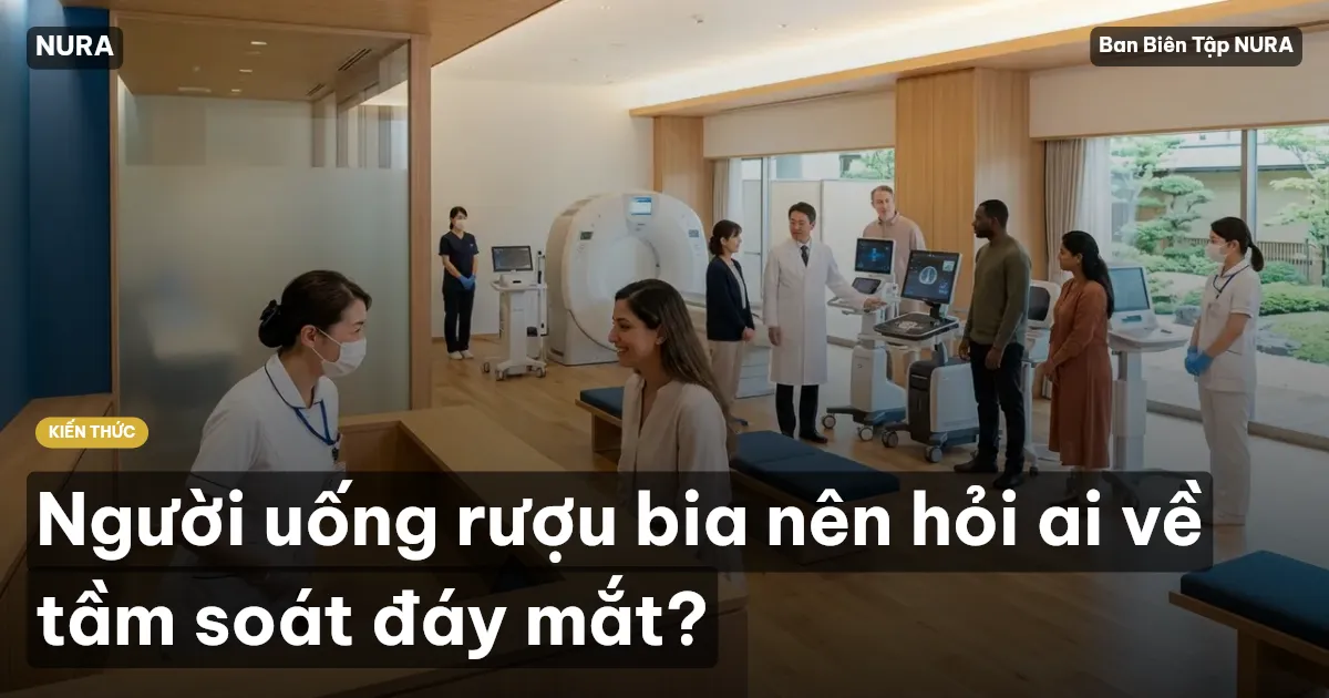 Người uống rượu bia nên hỏi ai về tầm soát đáy mắt?