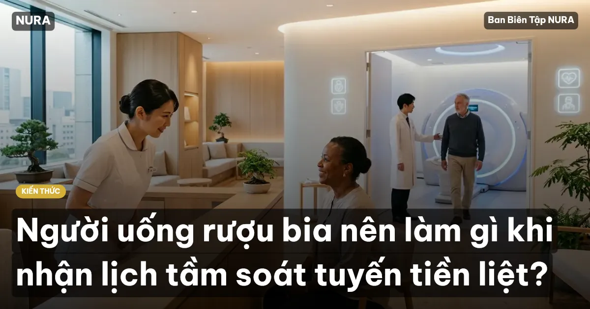 Người uống rượu bia nên làm gì khi nhận lịch tầm soát tuyến tiền liệt?