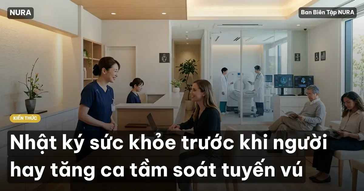 Nhật ký sức khỏe trước khi người hay tăng ca tầm soát tuyến vú