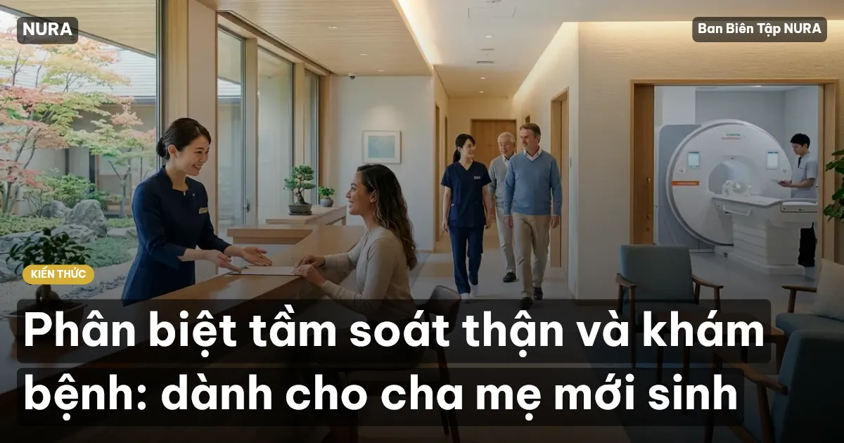 Phân biệt tầm soát thận và khám bệnh: dành cho cha mẹ mới sinh