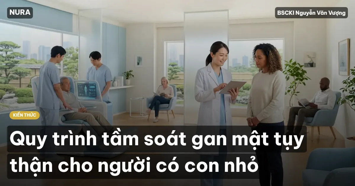 Quy trình tầm soát gan mật tụy thận cho người có con nhỏ