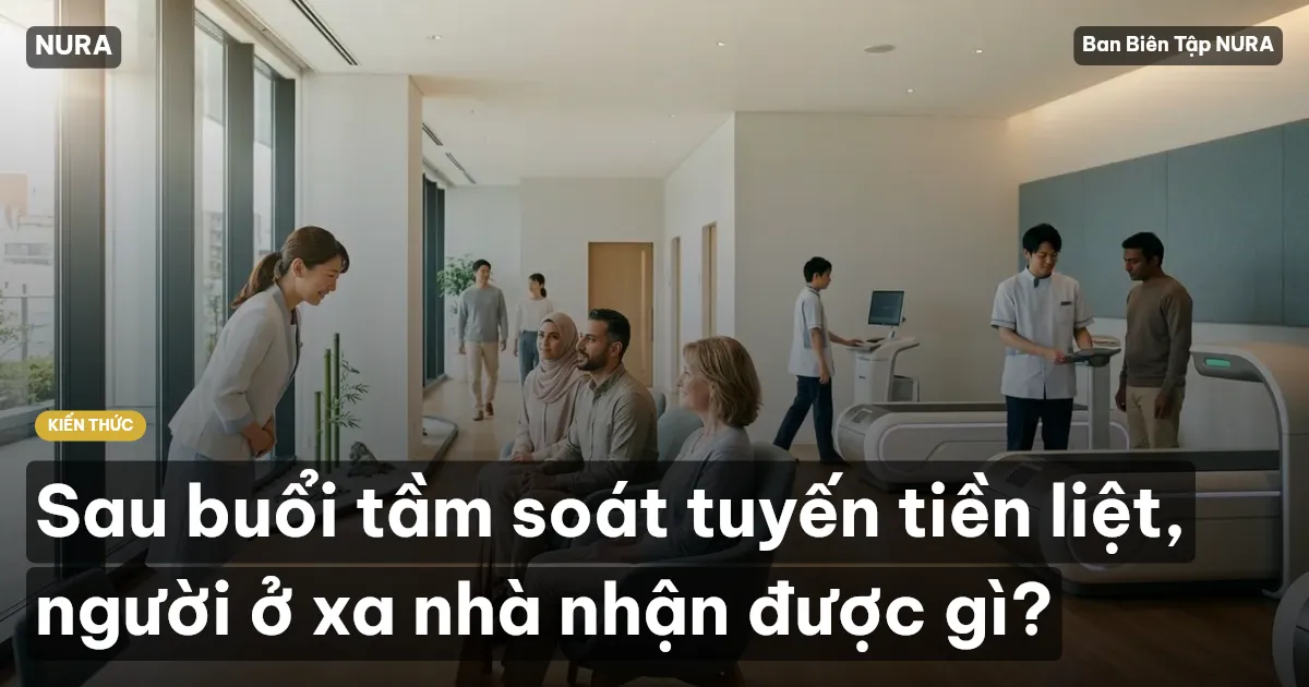 Sau buổi tầm soát tuyến tiền liệt, người ở xa nhà nhận được gì?