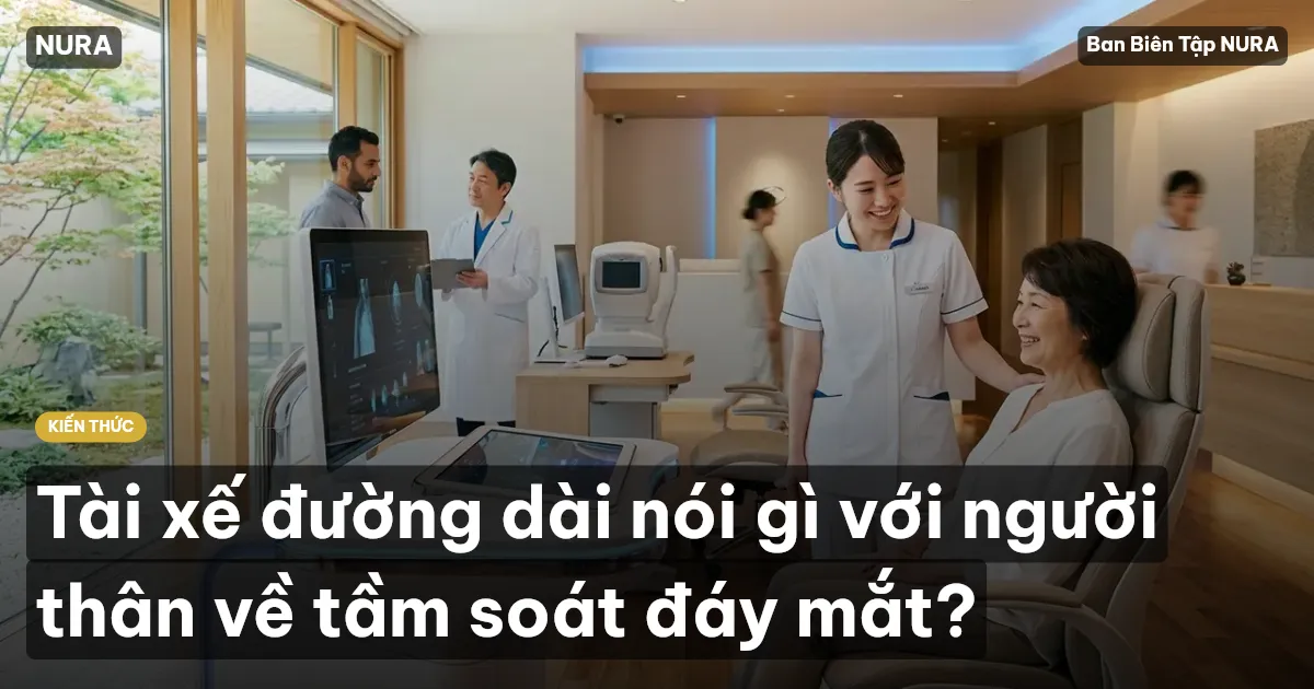 Tài xế đường dài nói gì với người thân về tầm soát đáy mắt?