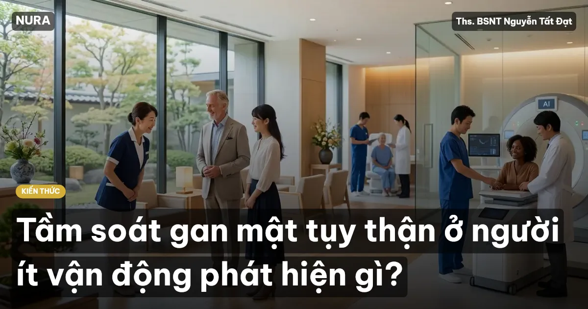 Tầm soát gan mật tụy thận ở người ít vận động phát hiện gì?