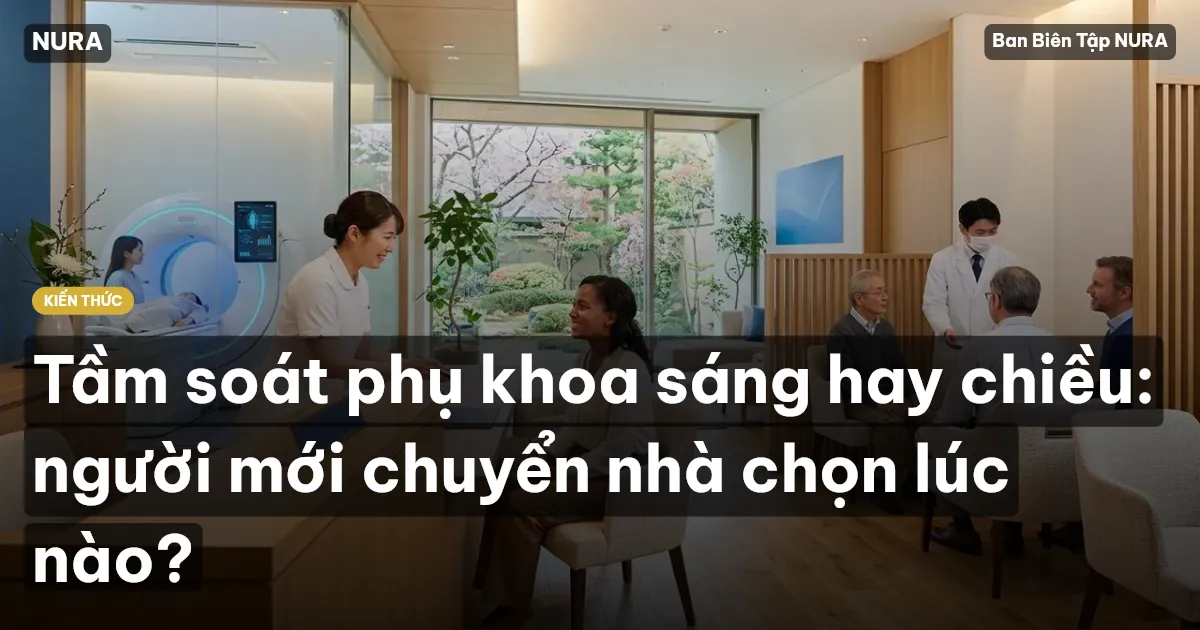 Tầm soát phụ khoa sáng hay chiều: người mới chuyển nhà chọn lúc nào?