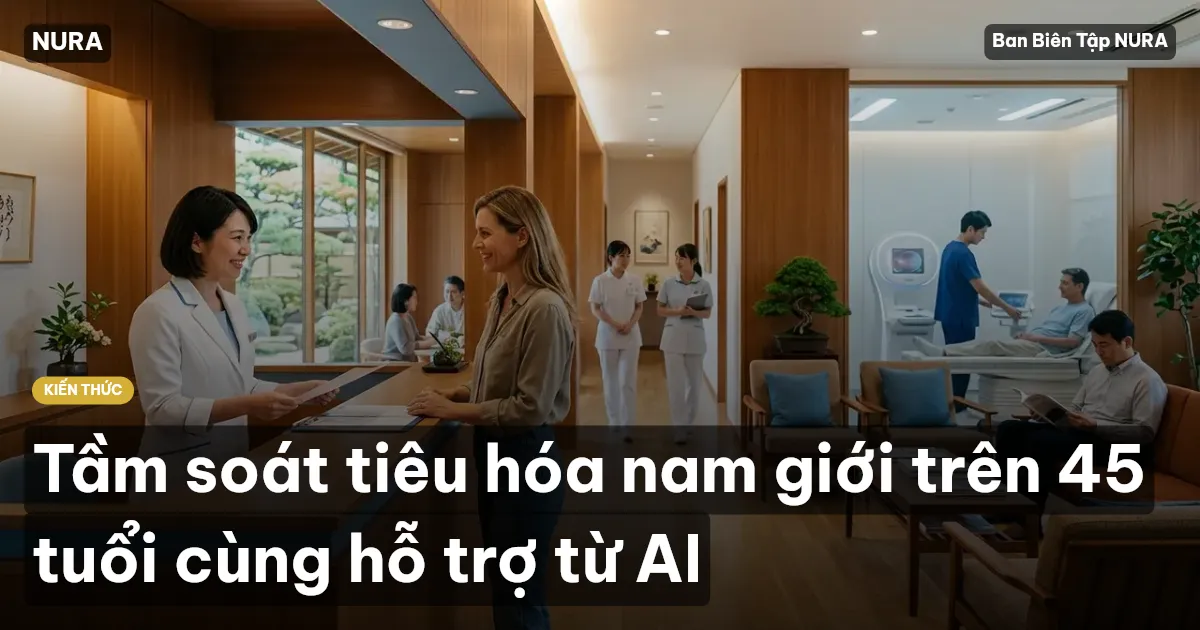 Tầm soát tiêu hóa nam giới trên 45 tuổi cùng hỗ trợ từ AI