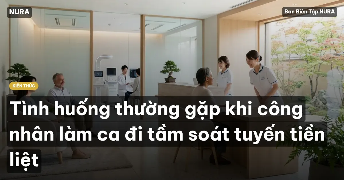 Tình huống thường gặp khi công nhân làm ca đi tầm soát tuyến tiền liệt