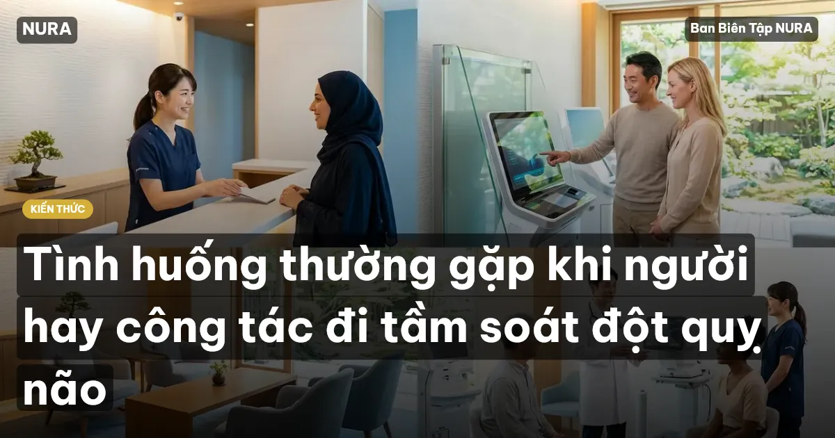 Tình huống thường gặp khi người hay công tác đi tầm soát đột quỵ não