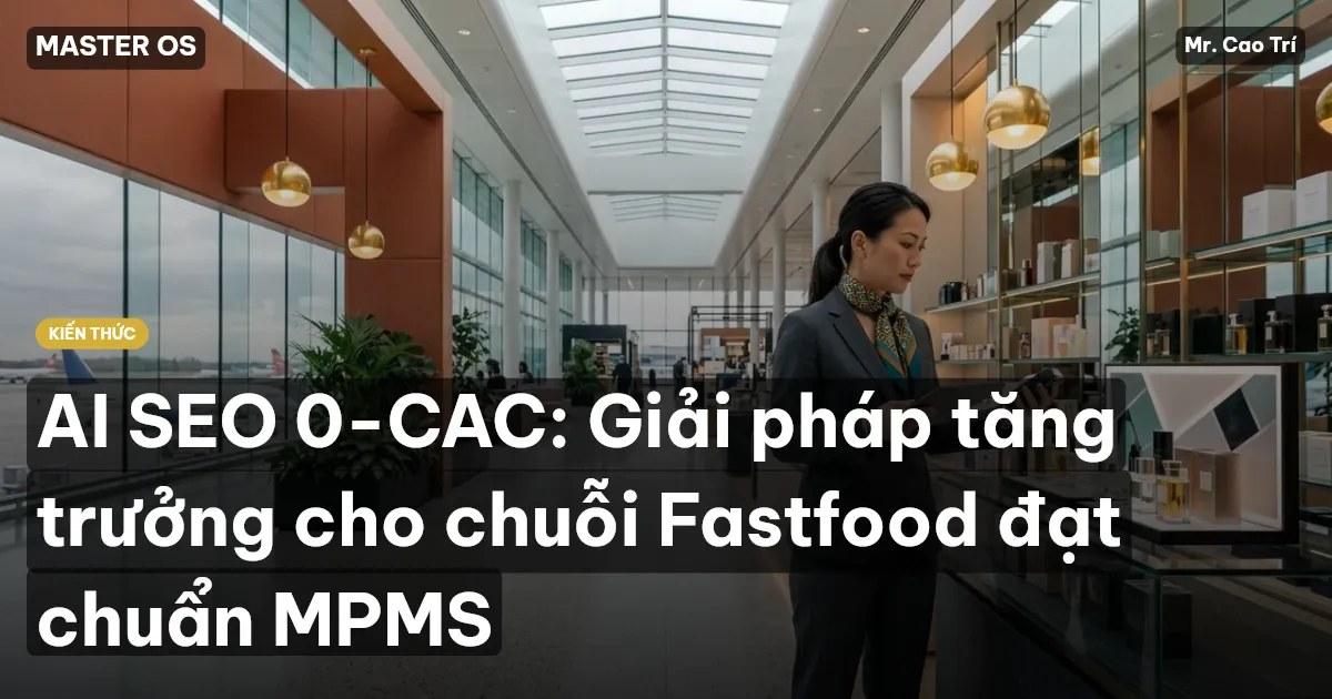AI SEO 0-CAC: Giải pháp tăng trưởng cho chuỗi Fastfood đạt chuẩn MPMS