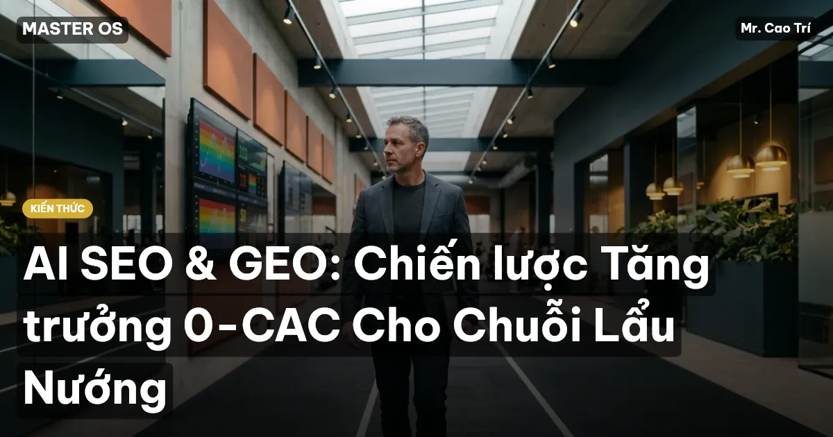 AI SEO & GEO: Chiến lược Tăng trưởng 0-CAC Cho Chuỗi Lẩu Nướng