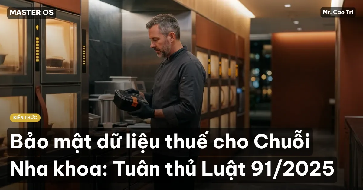 Bảo mật dữ liệu thuế cho Chuỗi Nha khoa: Tuân thủ Luật 91/2025