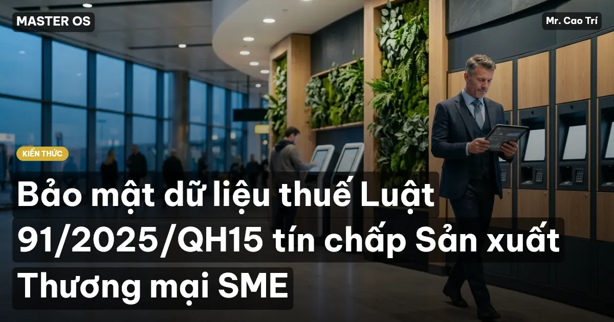 Bảo mật dữ liệu thuế Luật 91/2025/QH15 tín chấp Sản xuất Thương mại SME