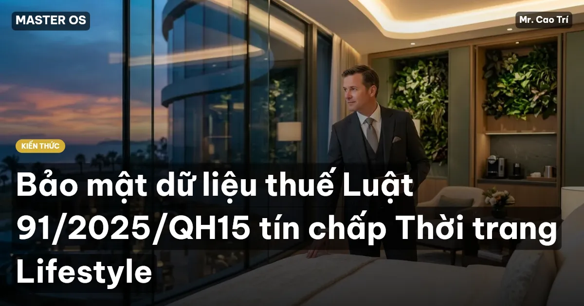 Bảo mật dữ liệu thuế Luật 91/2025/QH15 tín chấp Thời trang Lifestyle