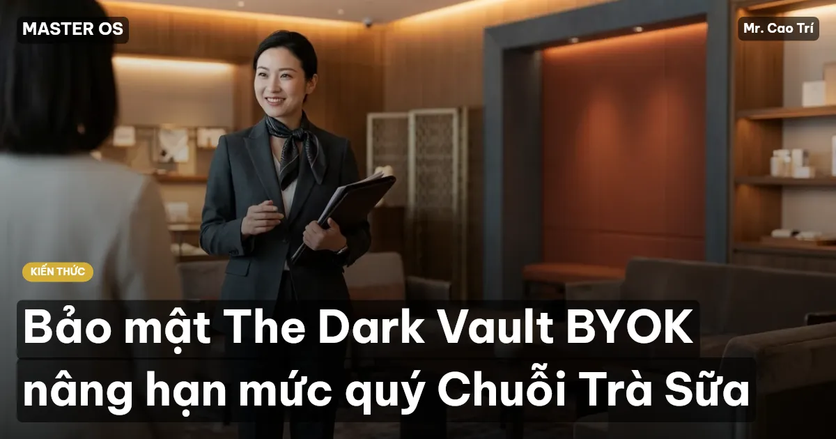 Bảo mật The Dark Vault BYOK nâng hạn mức quý Chuỗi Trà Sữa