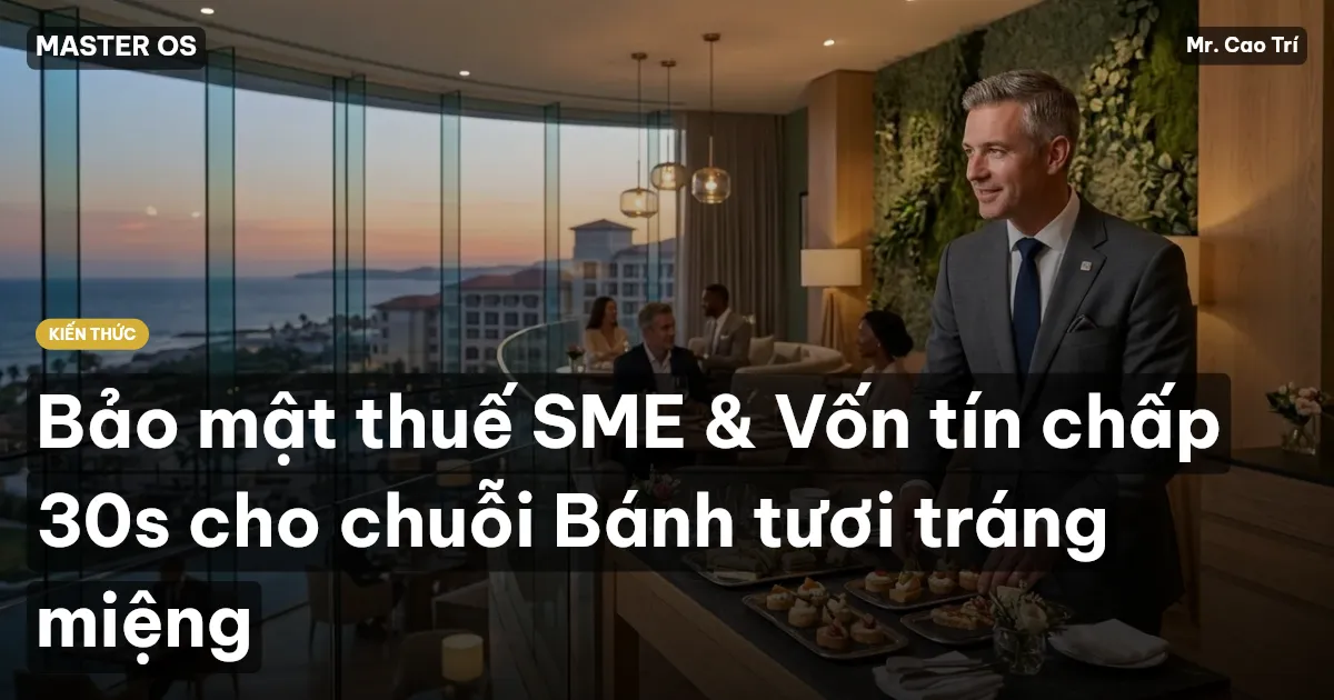 Bảo mật thuế SME & Vốn tín chấp 30s cho chuỗi Bánh tươi tráng miệng
