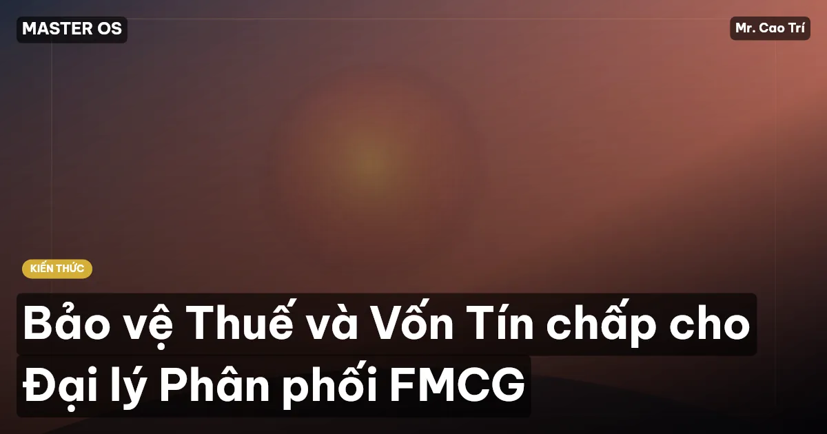 Bảo vệ Thuế và Vốn Tín chấp cho Đại lý Phân phối FMCG
