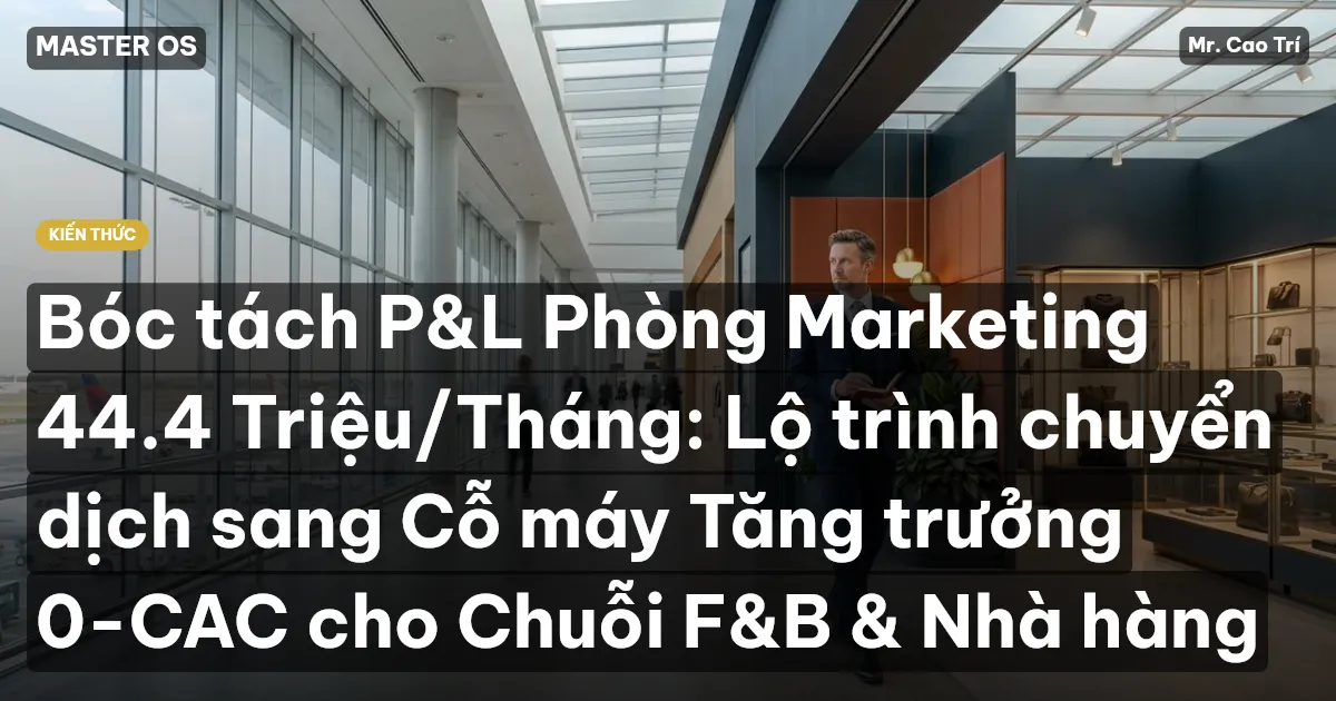 Bóc tách P&L Phòng Marketing 44.4 Triệu/Tháng: Lộ trình chuyển dịch sang Cỗ máy Tăng trưởng 0-CAC cho Chuỗi F&B & Nhà hàng