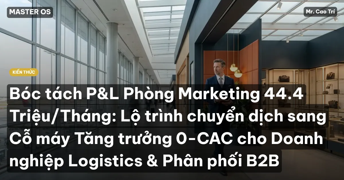 Bóc tách P&L Phòng Marketing 44.4 Triệu/Tháng: Lộ trình chuyển dịch sang Cỗ máy Tăng trưởng 0-CAC cho Doanh nghiệp Logistics & Phân phối B2B