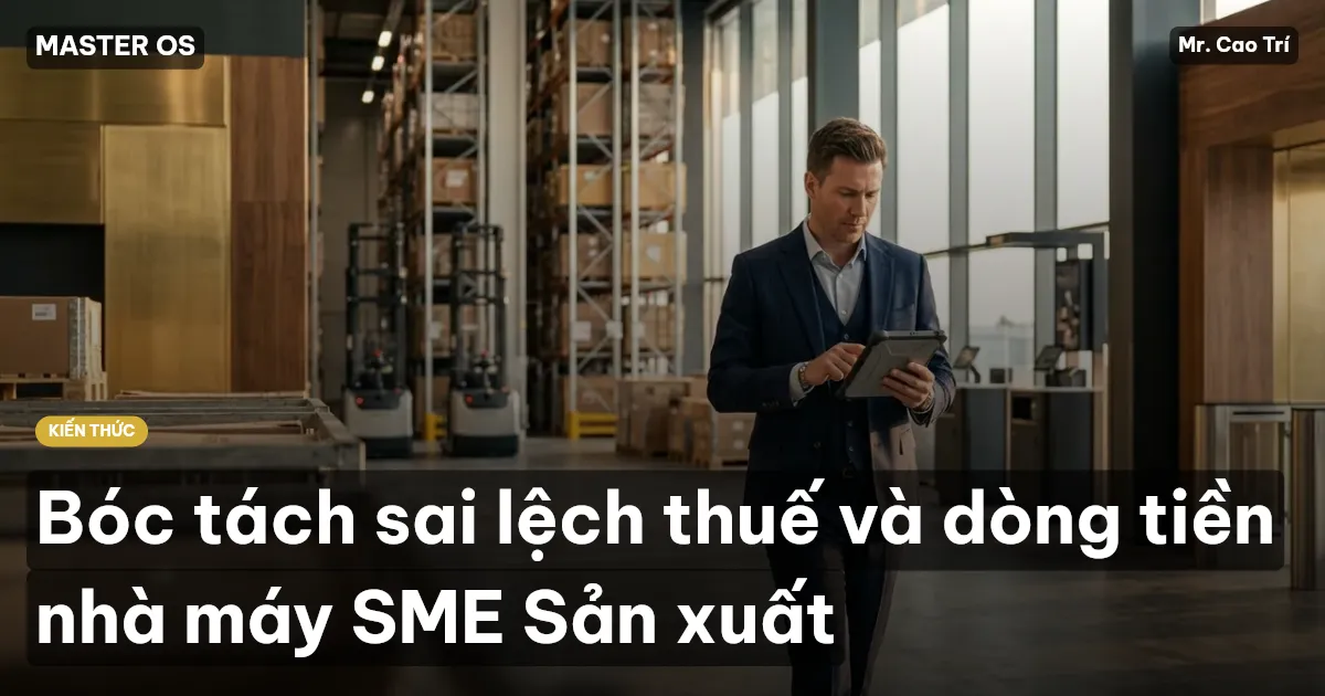 Bóc tách sai lệch thuế và dòng tiền nhà máy SME Sản xuất