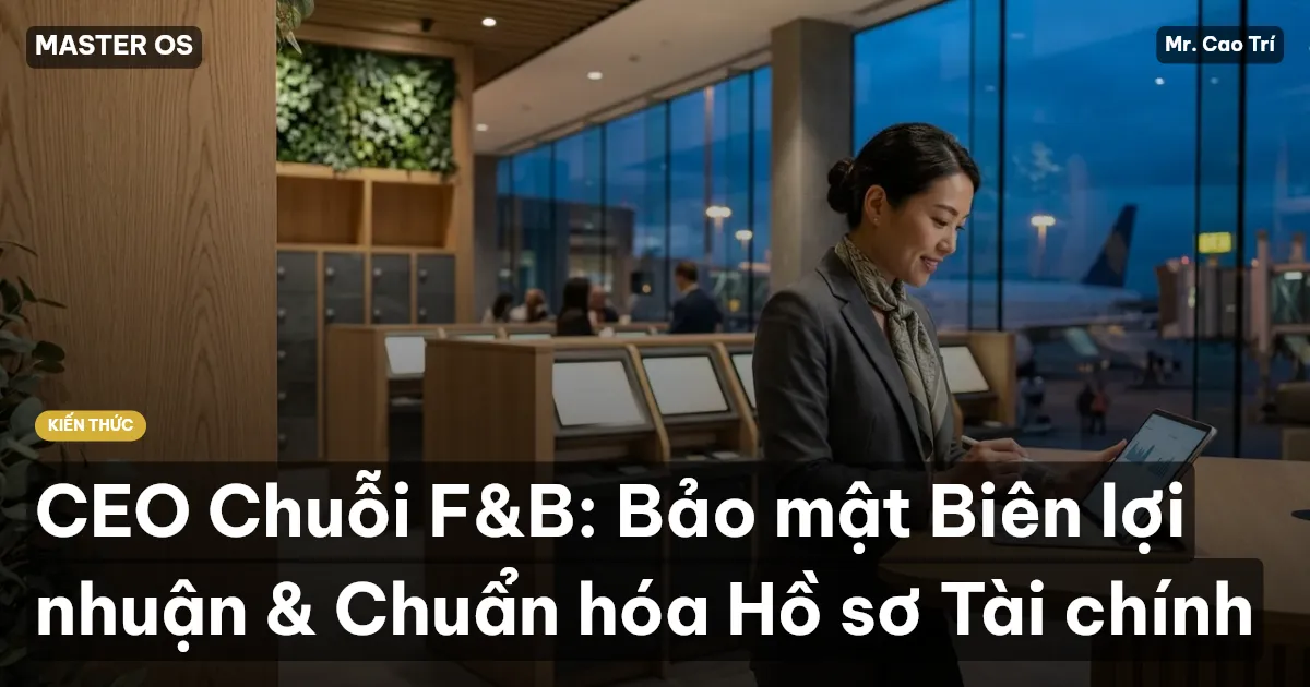 CEO Chuỗi F&B: Bảo mật Biên lợi nhuận & Chuẩn hóa Hồ sơ Tài chính