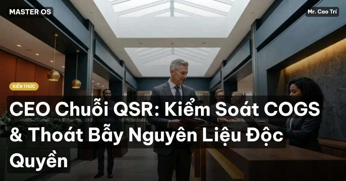CEO Chuỗi QSR: Kiểm Soát COGS & Thoát Bẫy Nguyên Liệu Độc Quyền