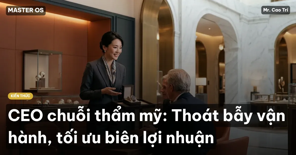 CEO chuỗi thẩm mỹ: Thoát bẫy vận hành, tối ưu biên lợi nhuận