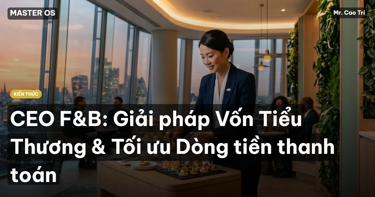 CEO F&B: Giải pháp Vốn Tiểu Thương & Tối ưu Dòng tiền thanh toán