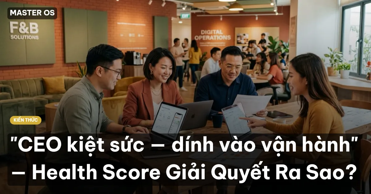 "CEO kiệt sức — dính vào vận hành" — Health Score Giải Quyết Ra Sao?