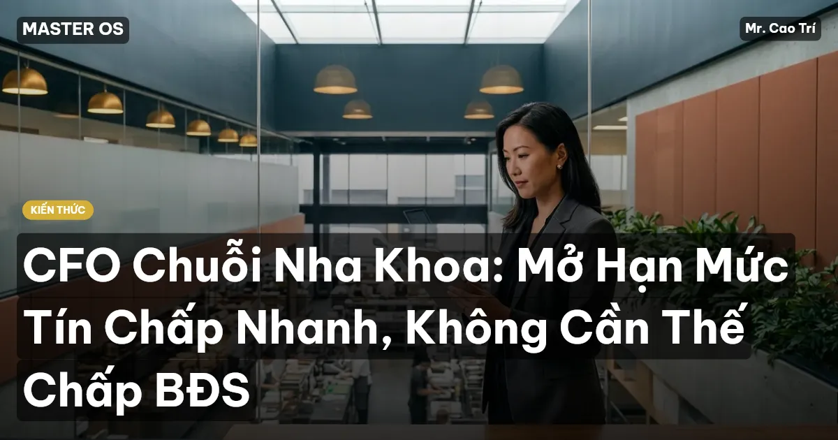 CFO Chuỗi Nha Khoa: Mở Hạn Mức Tín Chấp Nhanh, Không Cần Thế Chấp BĐS
