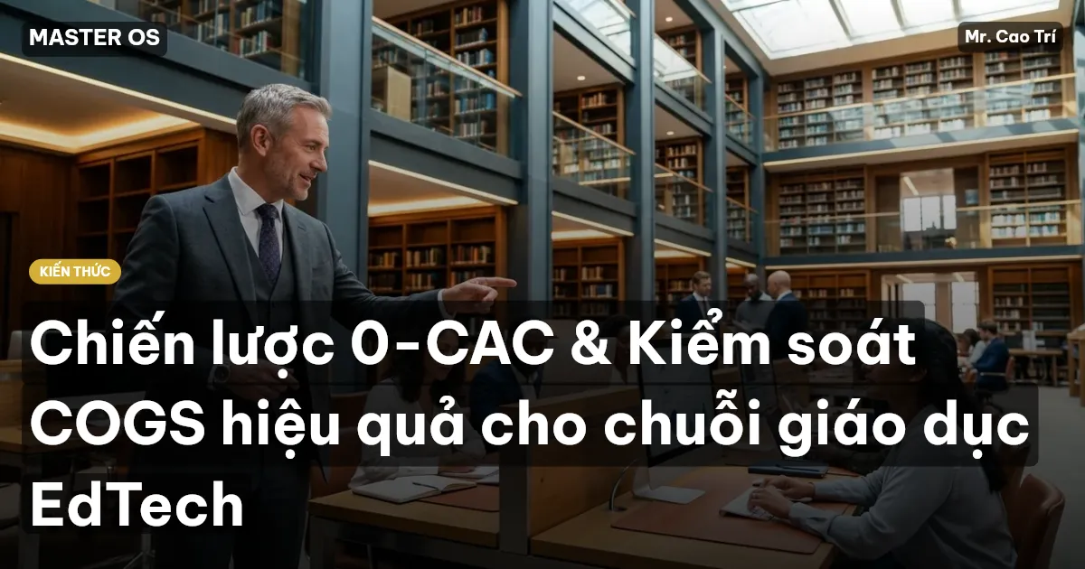 Chiến lược 0-CAC & Kiểm soát COGS hiệu quả cho chuỗi giáo dục EdTech